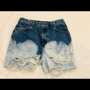 Riders destroyed high waisted shorts